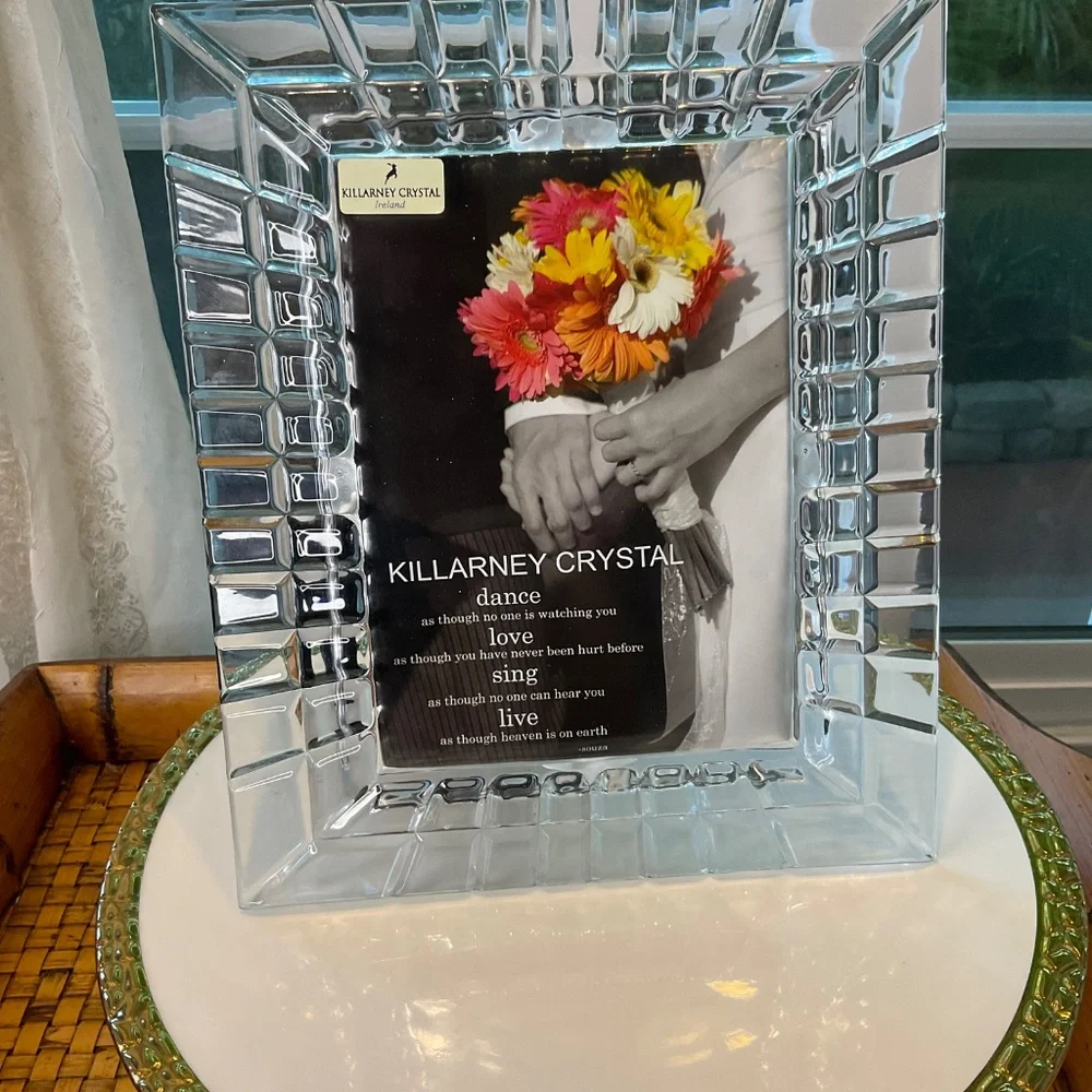 Killarney Crystal Ireland 5x7 Picture Frame Like New